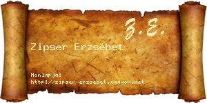 Zipser Erzsébet névjegykártya